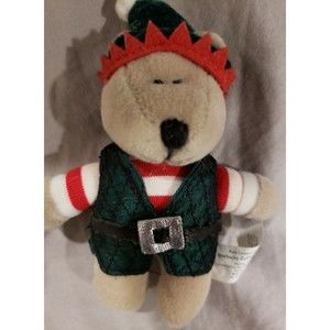 Vintage Starbucks Coffee Santa Christmas Bearista ELF Finger‎ Puppet NWT 2001